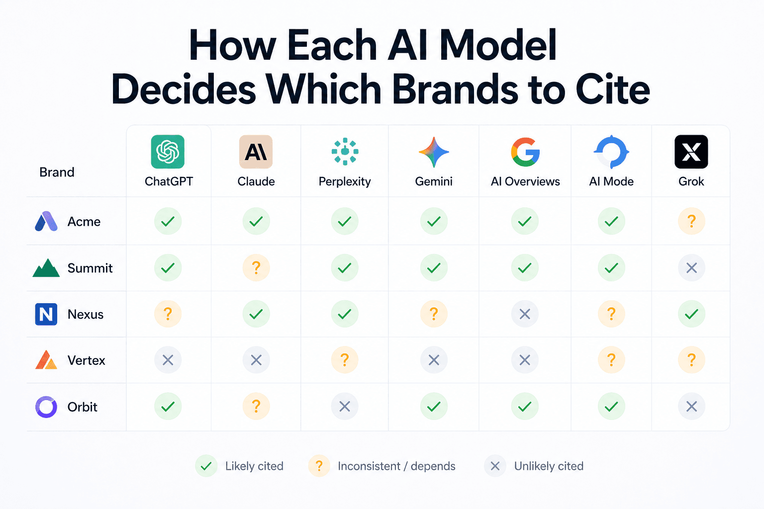 How Each Major AI Model Decides Which Brands to Cite